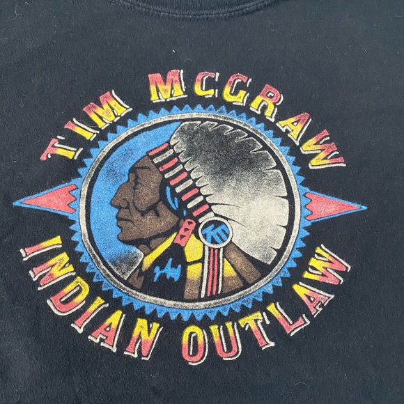 Tim Mcgraw Indian Outlaw Vintage Black 